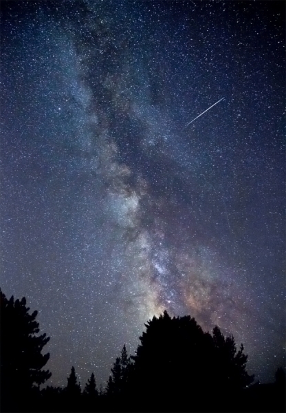 Photograph Ethan T Allen The Milky Way And Perseid Meteor Shower on One Eyeland